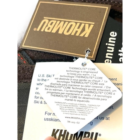 Khombu Thermolite Genuine Leather Upper Boots Men's Brown 10 - Picture 11 of 14